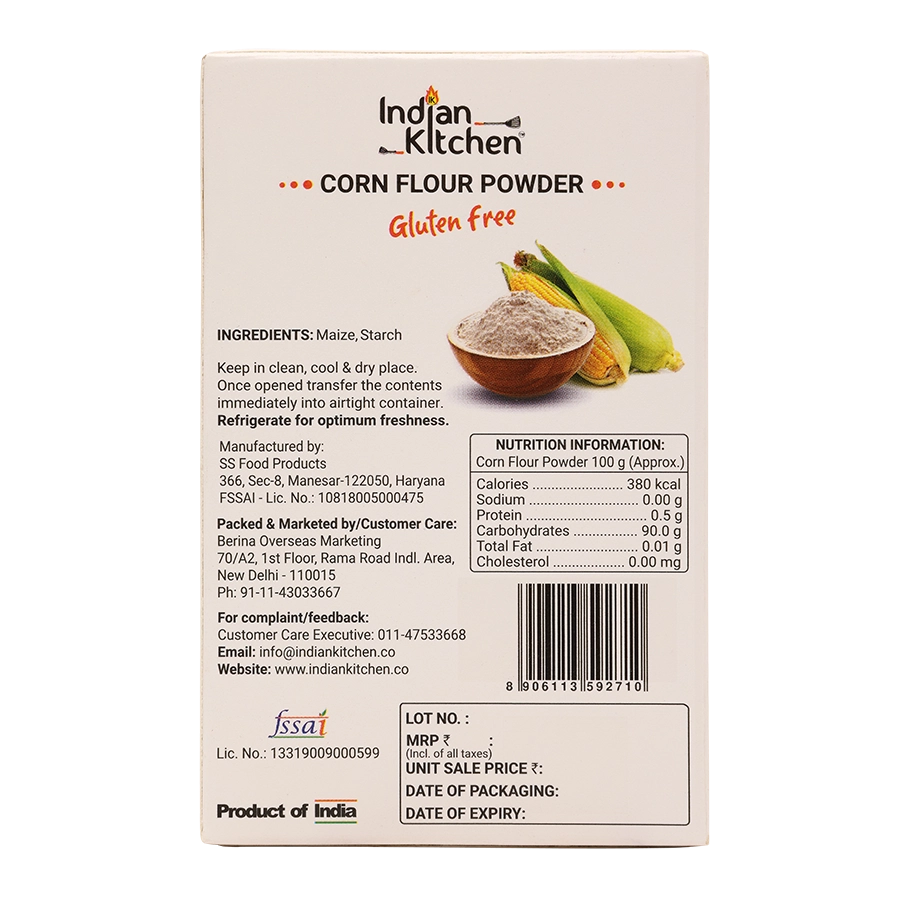 Indian Kitchen Corn Flour Powder 100g (Pack of 10) - Indian Kitchen